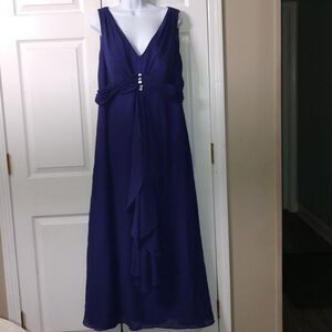 JJ's House eggplant deep purple prom bridesmaid formal sleeveless dress Sz 14